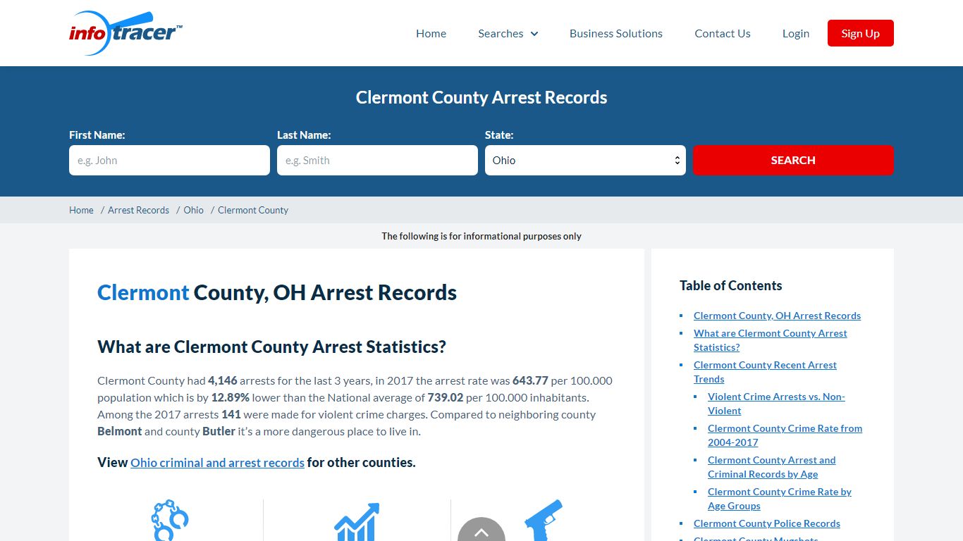 Clermont County, OH Arrests, Mugshots & Jail Records - InfoTracer