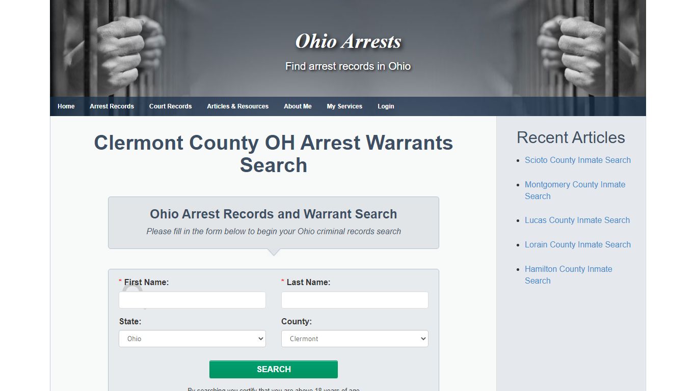 Clermont County OH Arrest Warrants Search - Ohio Arrests